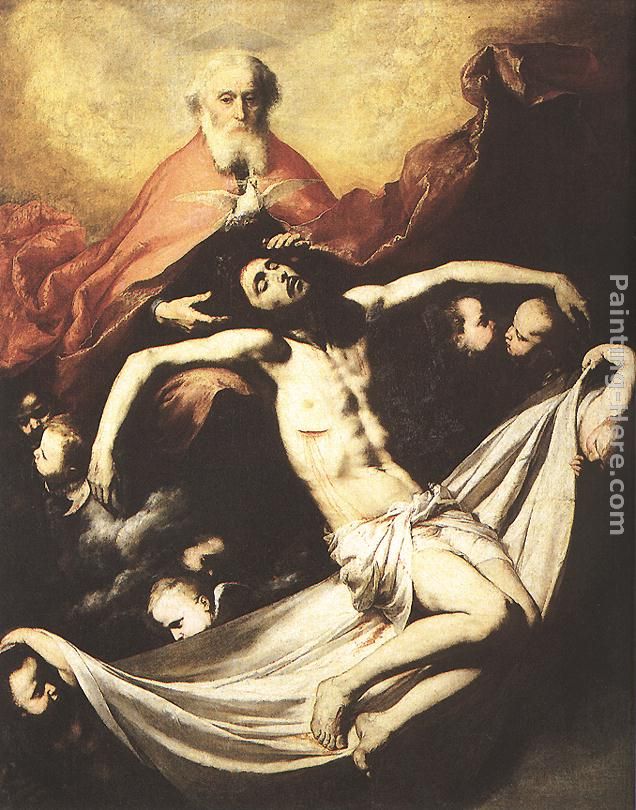 Holy Trinity painting - Jusepe de Ribera Holy Trinity art painting